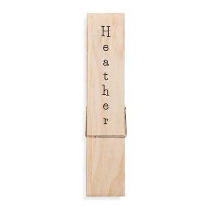 Personalized Jumbo Giant Clothespin Towel Holder, Rustic Farmhouse Wall Decor, 12" Large Clothespin for Bathroom & Laundry Room Accessories - Apparel & Accessories - Aylev