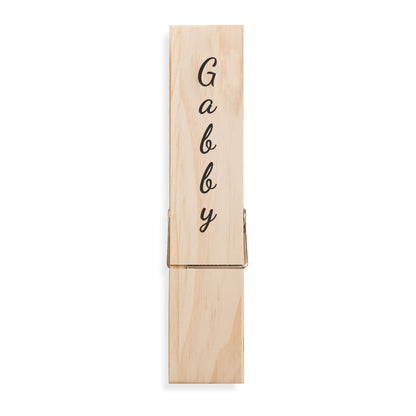 Personalized Jumbo Giant Clothespin Towel Holder, Rustic Farmhouse Wall Decor, 12" Large Clothespin for Bathroom & Laundry Room Accessories - Apparel & Accessories - Aylev