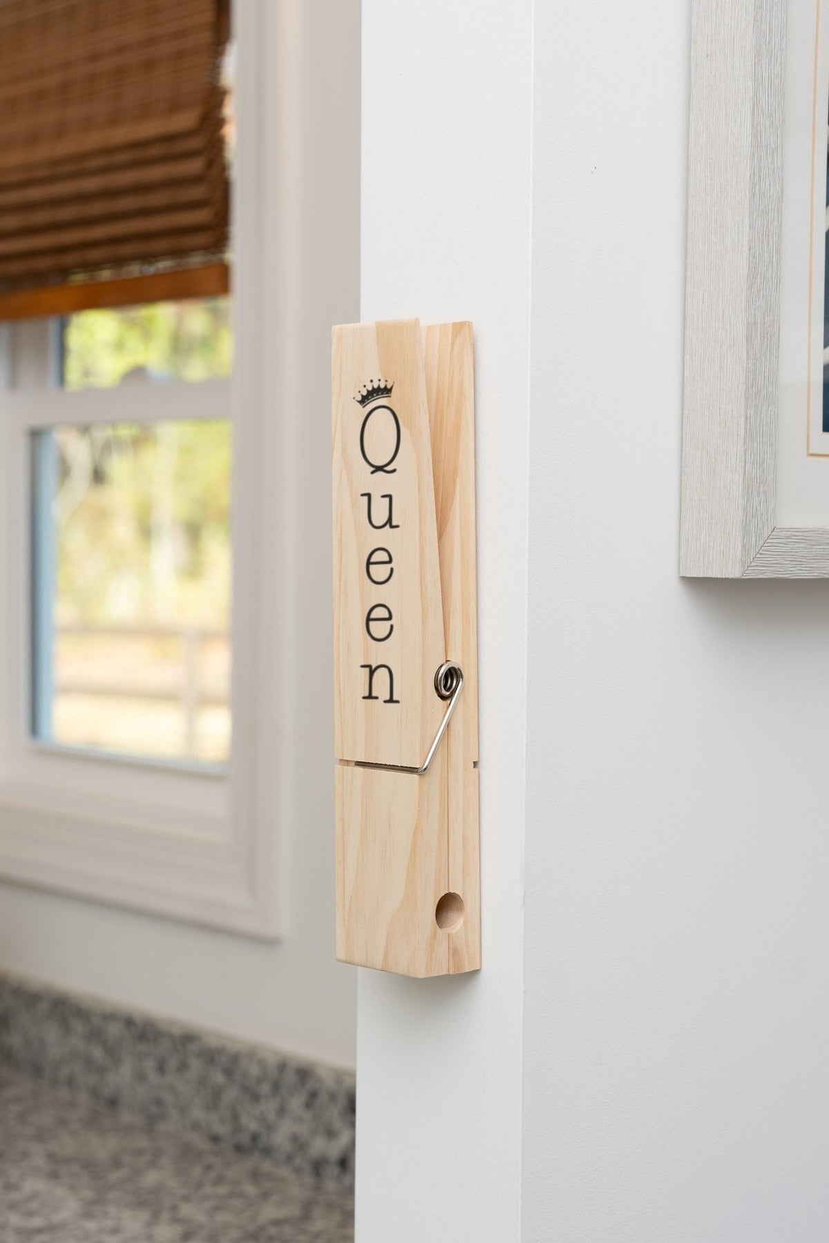 Custom Jumbo Giant Clothespin Towel Holder, Rustic Farmhouse Wall Decor, 12" Large Clothespin for Bathroom & Laundry Room Accessories - Apparel & Accessories - Aylev