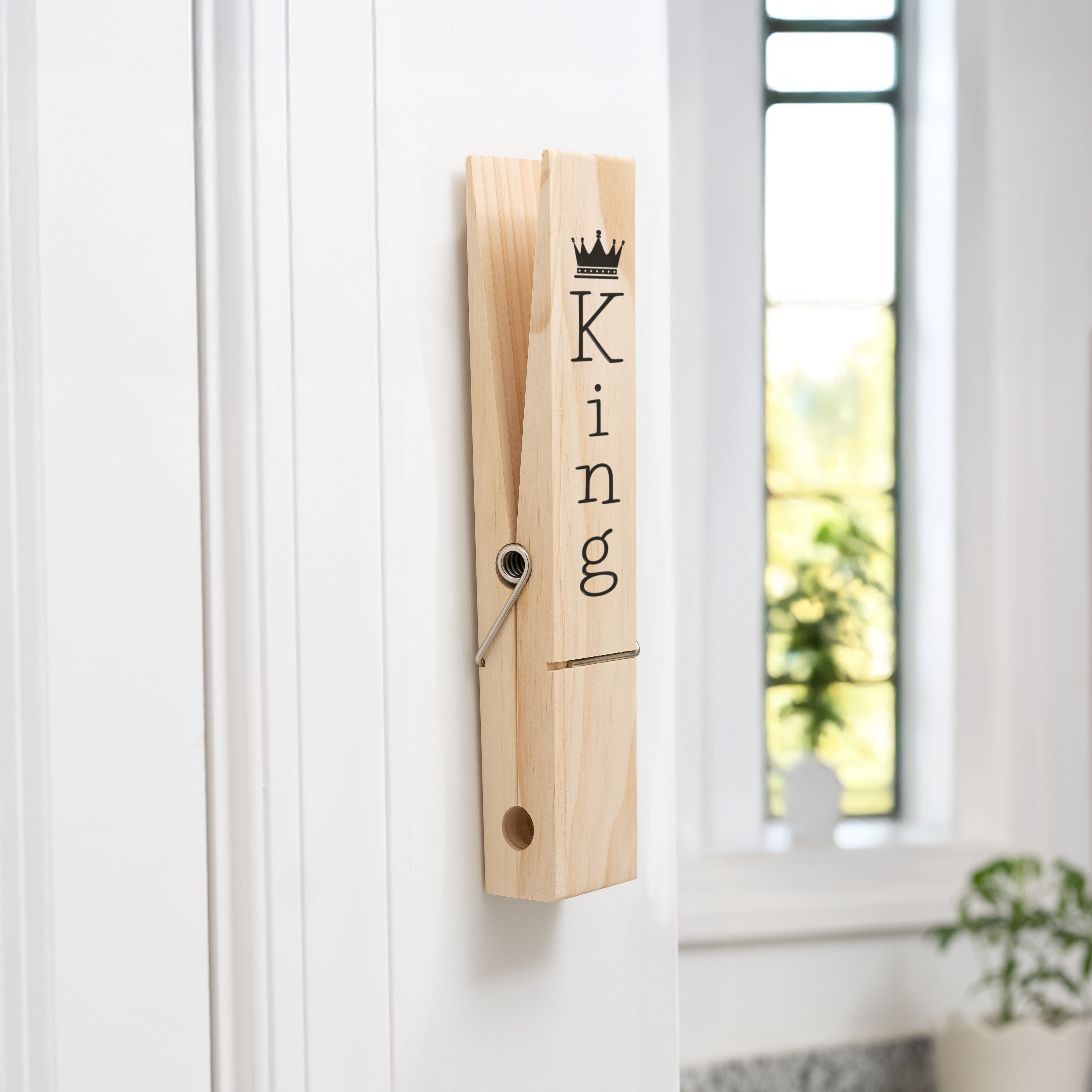 Custom Jumbo Giant Clothespin Towel Holder, Rustic Farmhouse Wall Decor, 12" Large Clothespin for Bathroom & Laundry Room Accessories