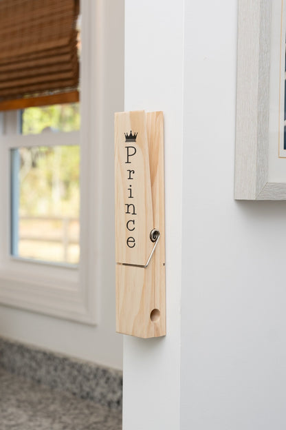 Custom Jumbo Giant Clothespin Towel Holder, Rustic Farmhouse Wall Decor, 12" Large Clothespin for Bathroom & Laundry Room Accessories - Apparel & Accessories - Aylev