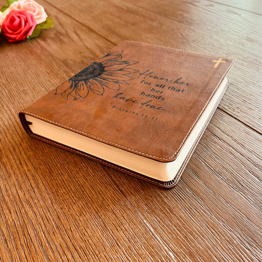 Custom NIV Journaling Bible | NIV Journaling Bible | Custom Engraved New International Version Christian Gifts Baptism Gifts NIV Bible Women - Aylev