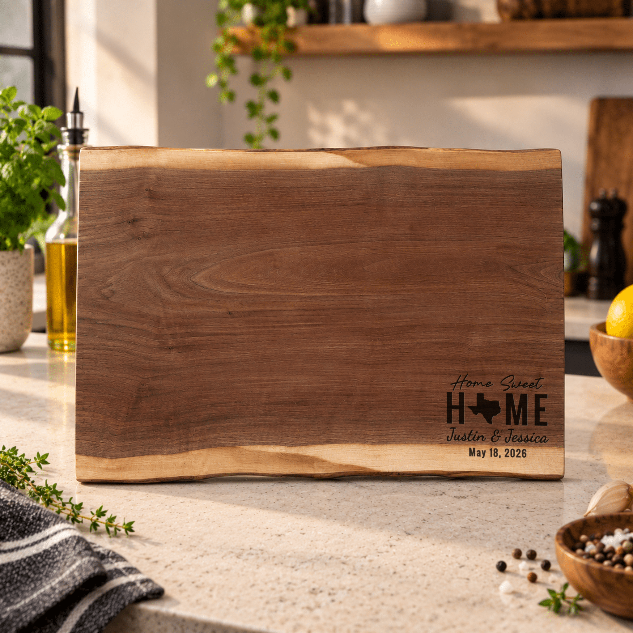 Personalized Realtor Closing Gift, Custom Engraved Black Walnut Cutting Board, Real Estate Client Gift, New Home Housewarming Keepsake - Apparel & Accessories - Aylev