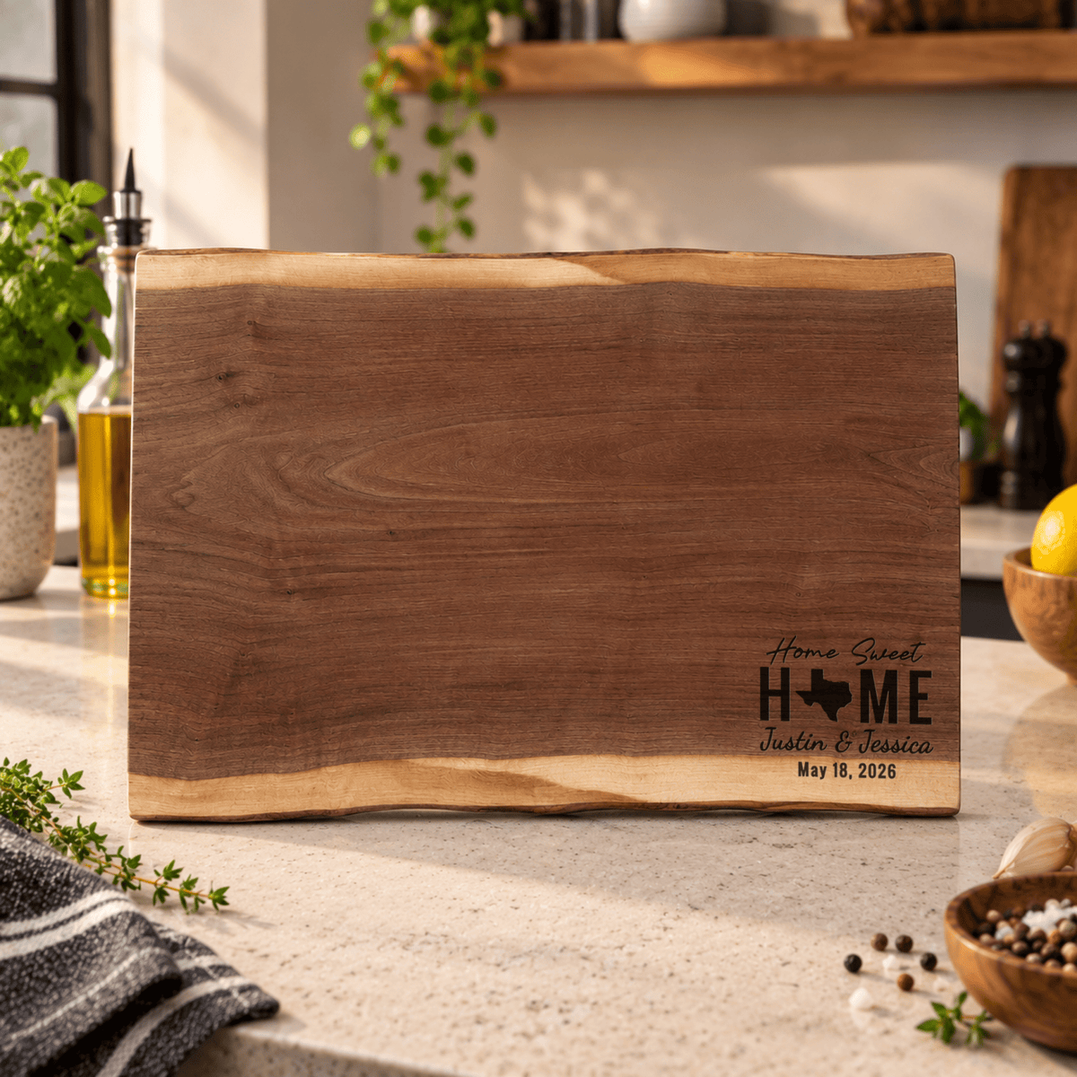 Personalized Realtor Closing Gift, Custom Engraved Black Walnut Cutting Board, Real Estate Client Gift, New Home Housewarming Keepsake - Apparel & Accessories - Aylev