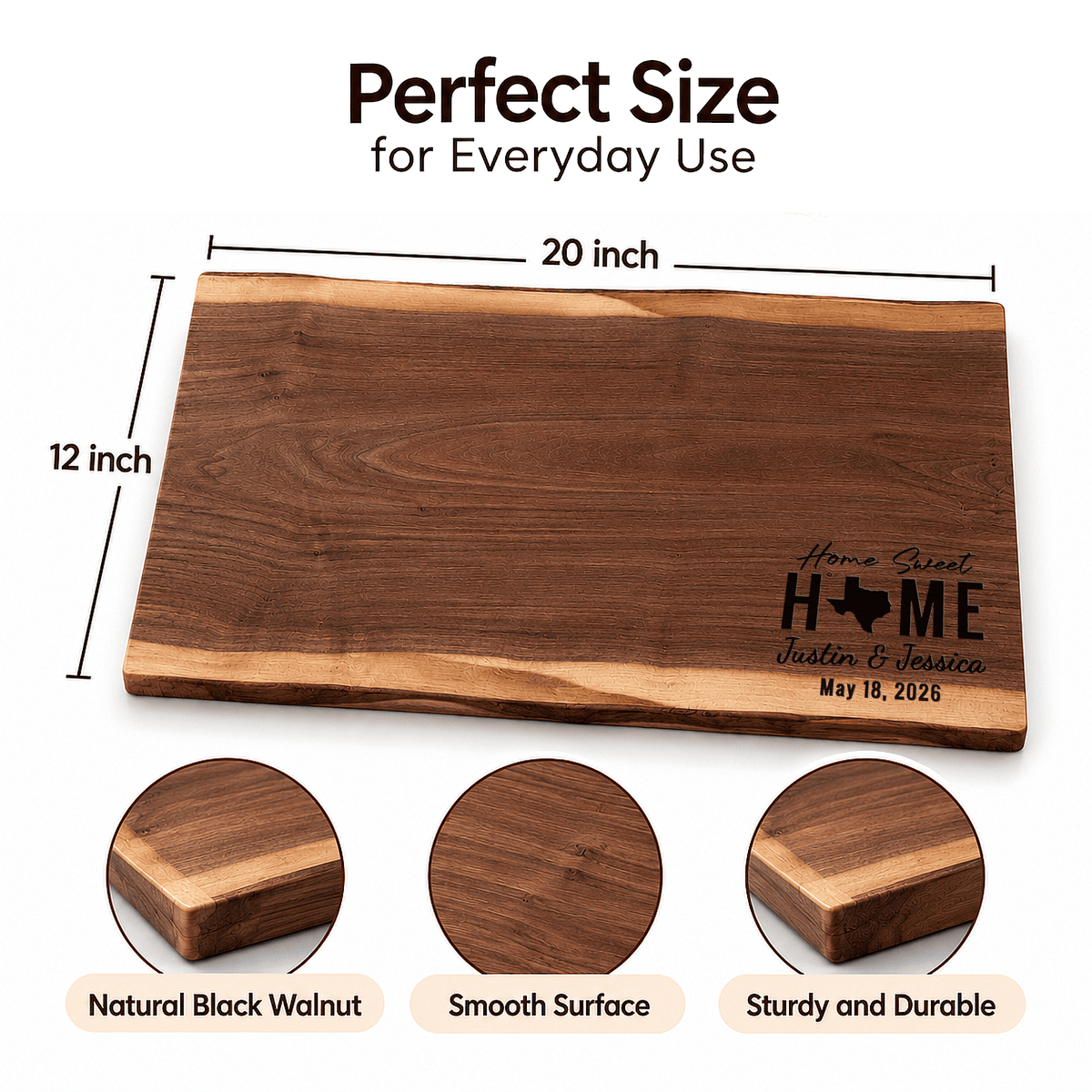 Personalized Realtor Closing Gift, Custom Engraved Black Walnut Cutting Board, Real Estate Client Gift, New Home Housewarming Keepsake - Apparel & Accessories - Aylev