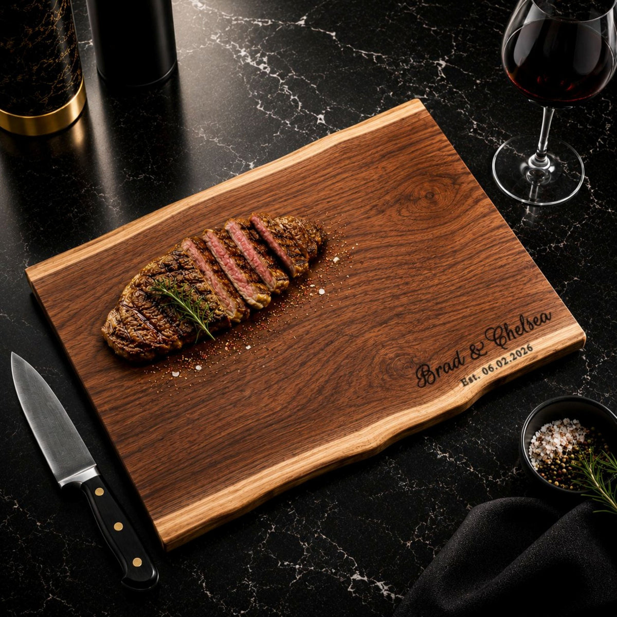 Personalized Realtor Closing Gift, Custom Engraved Black Walnut Cutting Board, Real Estate Client Gift, New Home Housewarming Keepsake - Apparel & Accessories - Aylev