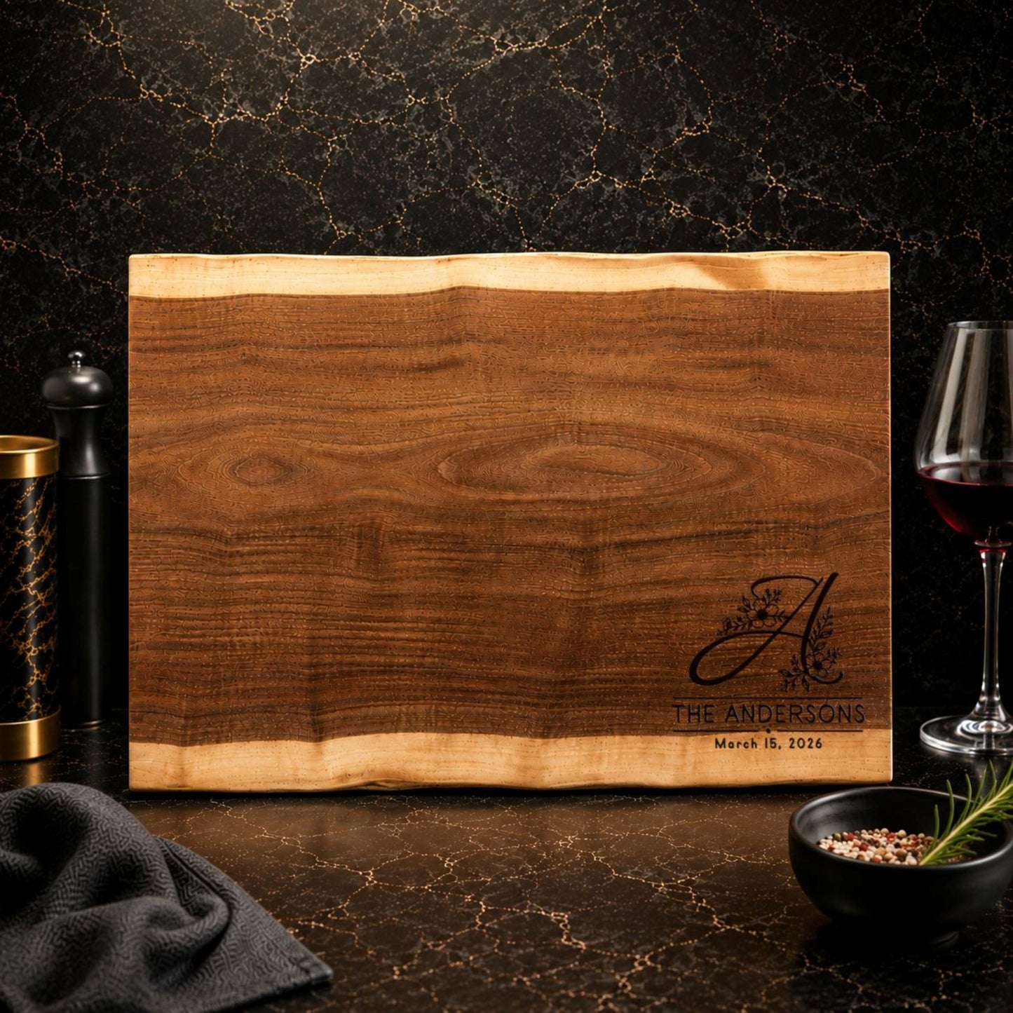 Personalized Realtor Closing Gift, Custom Engraved Black Walnut Cutting Board, Real Estate Client Gift, New Home Housewarming Keepsake - Apparel & Accessories - Aylev