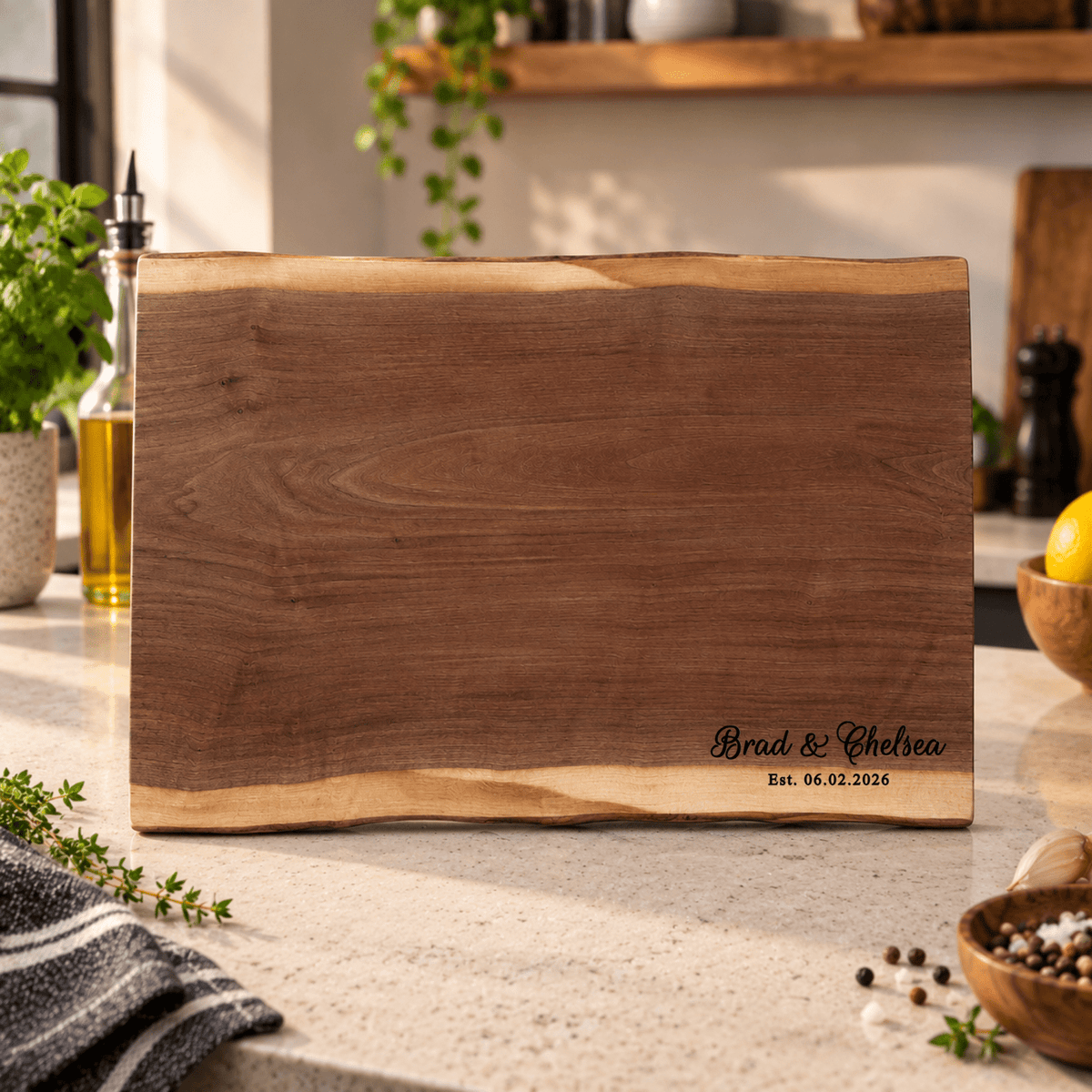 Personalized Realtor Closing Gift, Custom Engraved Black Walnut Cutting Board, Real Estate Client Gift, New Home Housewarming Keepsake - Apparel & Accessories - Aylev