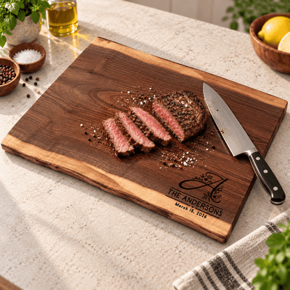 Personalized Realtor Closing Gift, Custom Engraved Black Walnut Cutting Board, Real Estate Client Gift, New Home Housewarming Keepsake - Apparel & Accessories - Aylev