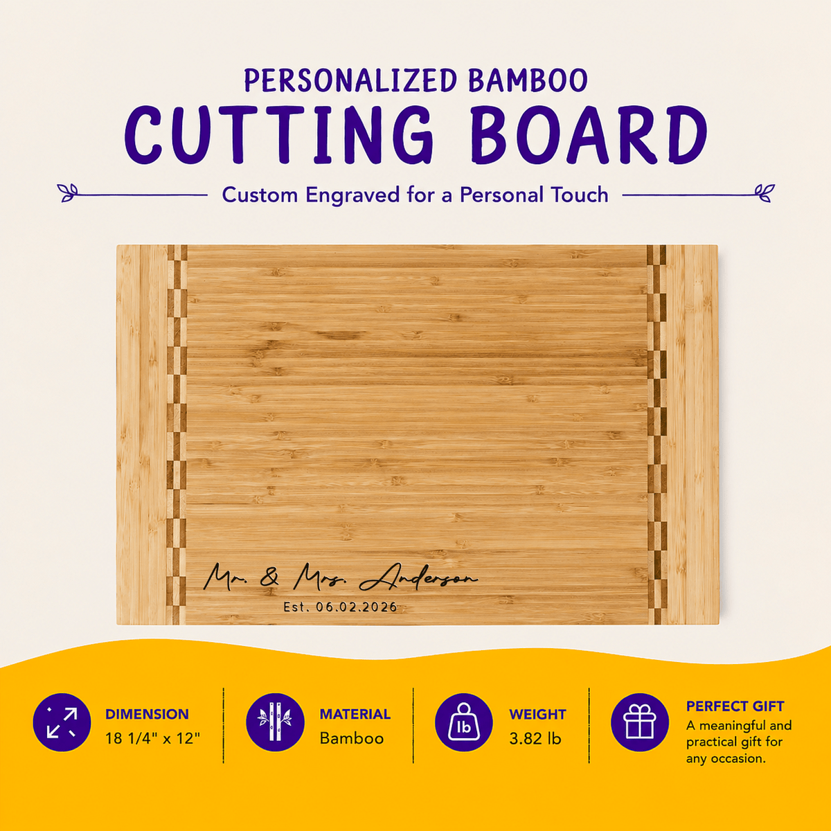 Personalized Camper Cutting Board, Custom RV Gift, Engraved Bamboo Wood Board, Camping Housewarming Gift, Travel Trailer Kitchen Decor - Apparel & Accessories - Aylev