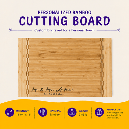 Personalized Camper Cutting Board, Custom RV Gift, Engraved Bamboo Wood Board, Camping Housewarming Gift, Travel Trailer Kitchen Decor - Apparel & Accessories - Aylev