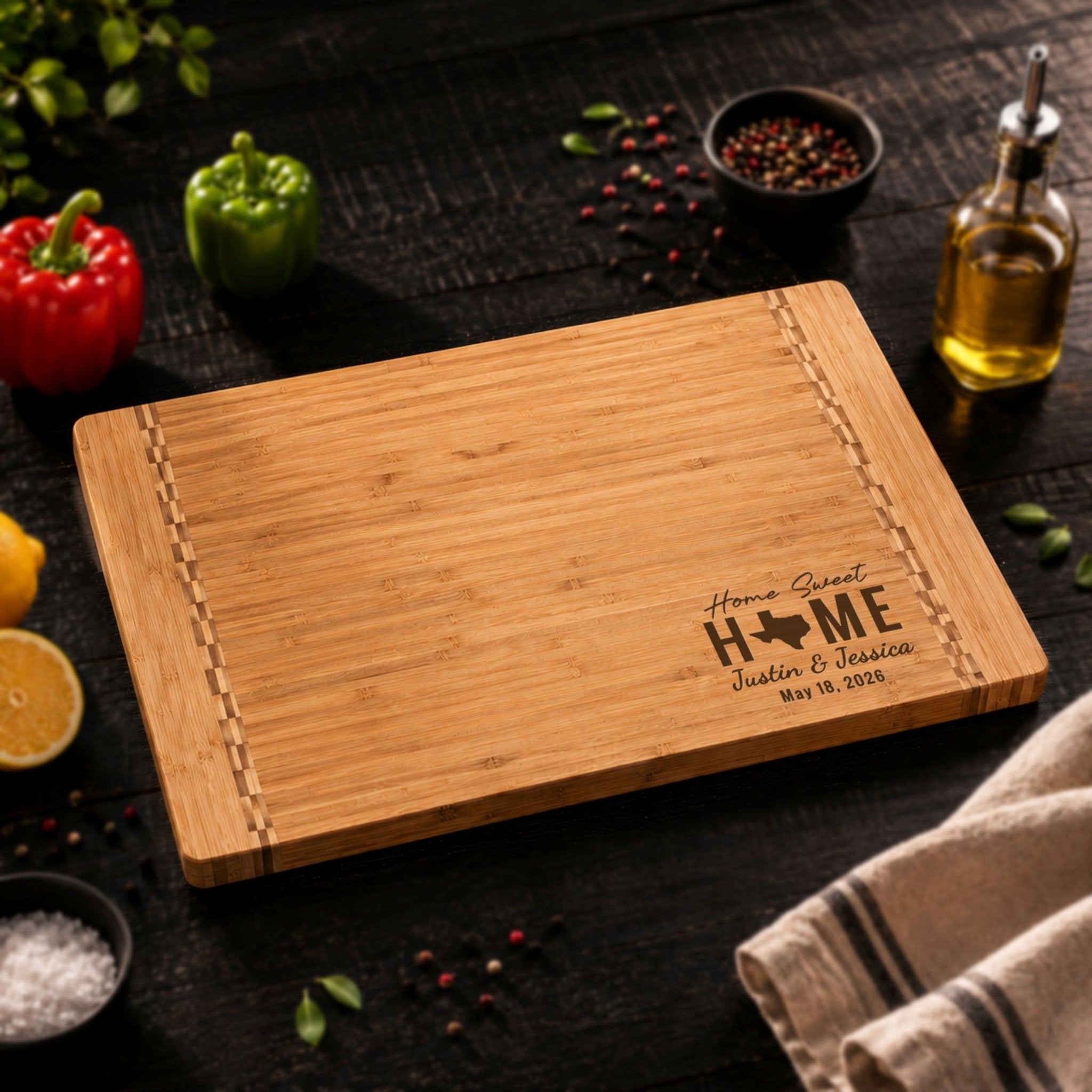 Personalized Realtor Closing Gift, Custom Engraved Bamboo Cutting Board, Real Estate Client Gift, New Home Housewarming Keepsake - Apparel & Accessories - Aylev