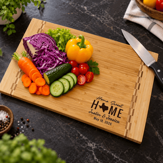 Personalized Realtor Closing Gift, Custom Engraved Bamboo Cutting Board, Real Estate Client Gift, New Home Housewarming Keepsake - Apparel & Accessories - Aylev