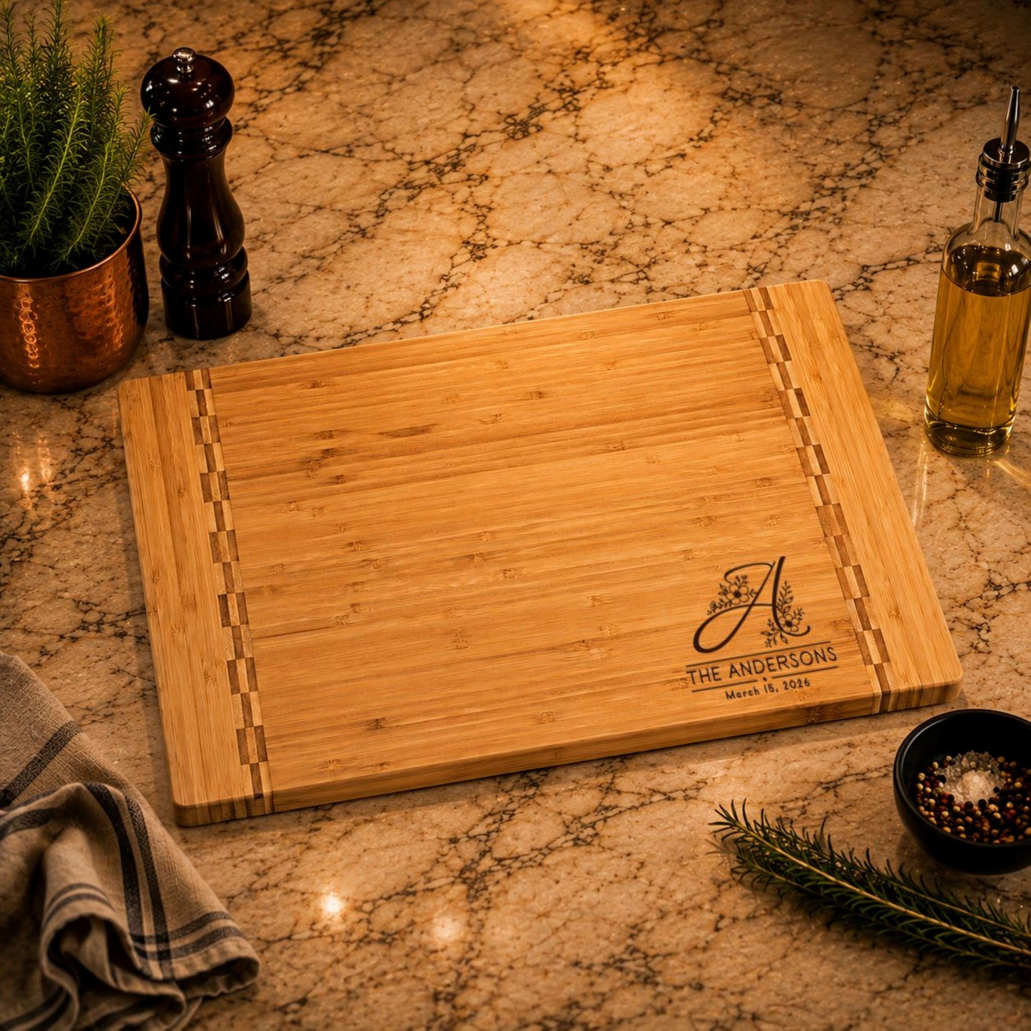 Personalized Realtor Closing Gift, Custom Engraved Bamboo Cutting Board, Real Estate Client Gift, New Home Housewarming Keepsake