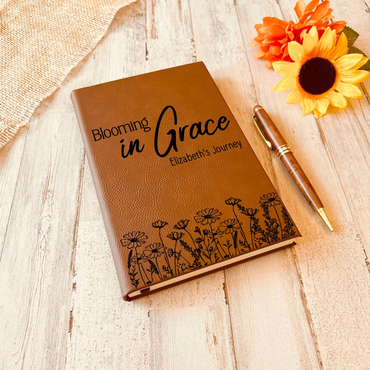 Personalized Christian Prayer Journal for Men & Women, Custom Engraved Name, Daily Devotional, Scripture Writing, Gratitude and Faith Gift - Religious Books - Aylev