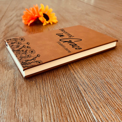 Personalized Christian Prayer Journal for Men & Women, Custom Engraved Name, Daily Devotional, Scripture Writing, Gratitude and Faith Gift - Religious Books - Aylev