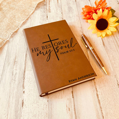 Personalized Christian Prayer Journal for Men & Women, Custom Engraved Name, Daily Devotional, Scripture Writing, Gratitude and Faith Gift - Religious Books - Aylev