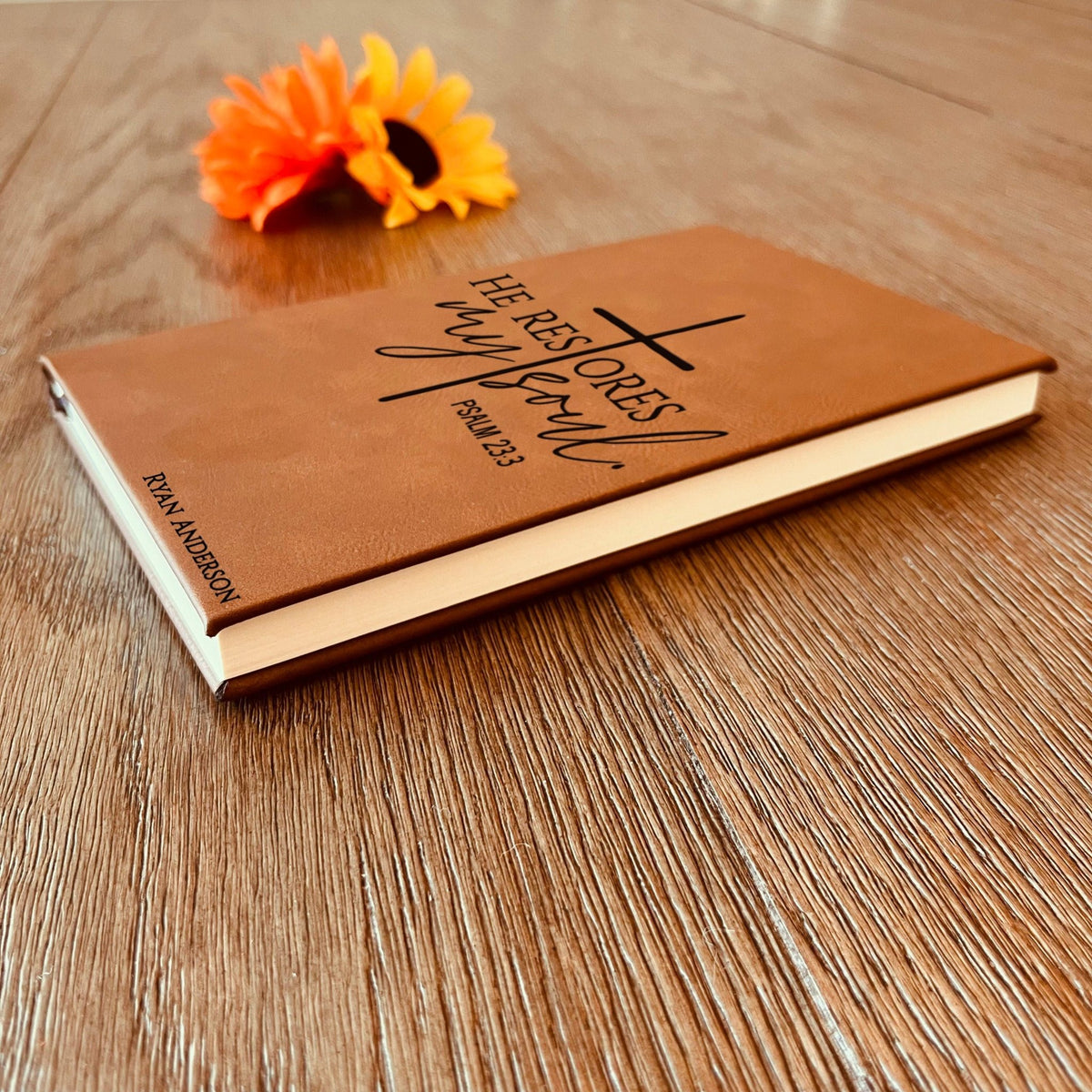Personalized Christian Prayer Journal for Men & Women, Custom Engraved Name, Daily Devotional, Scripture Writing, Gratitude and Faith Gift - Religious Books - Aylev