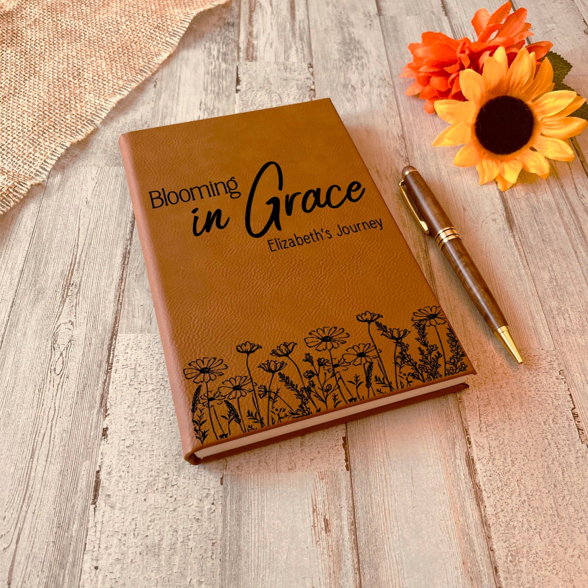 Personalized Christian Prayer Journal for Men & Women, Custom Engraved Name, Daily Devotional, Scripture Writing, Gratitude and Faith Gift - Religious Books - Aylev