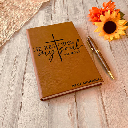 Personalized Christian Prayer Journal for Men & Women, Custom Engraved Name, Daily Devotional, Scripture Writing, Gratitude and Faith Gift - Religious Books - Aylev