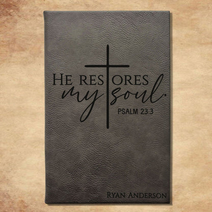 Personalized Christian Prayer Journal for Men & Women, Custom Engraved Name, Daily Devotional, Scripture Writing, Gratitude and Faith Gift - Religious Books - Aylev