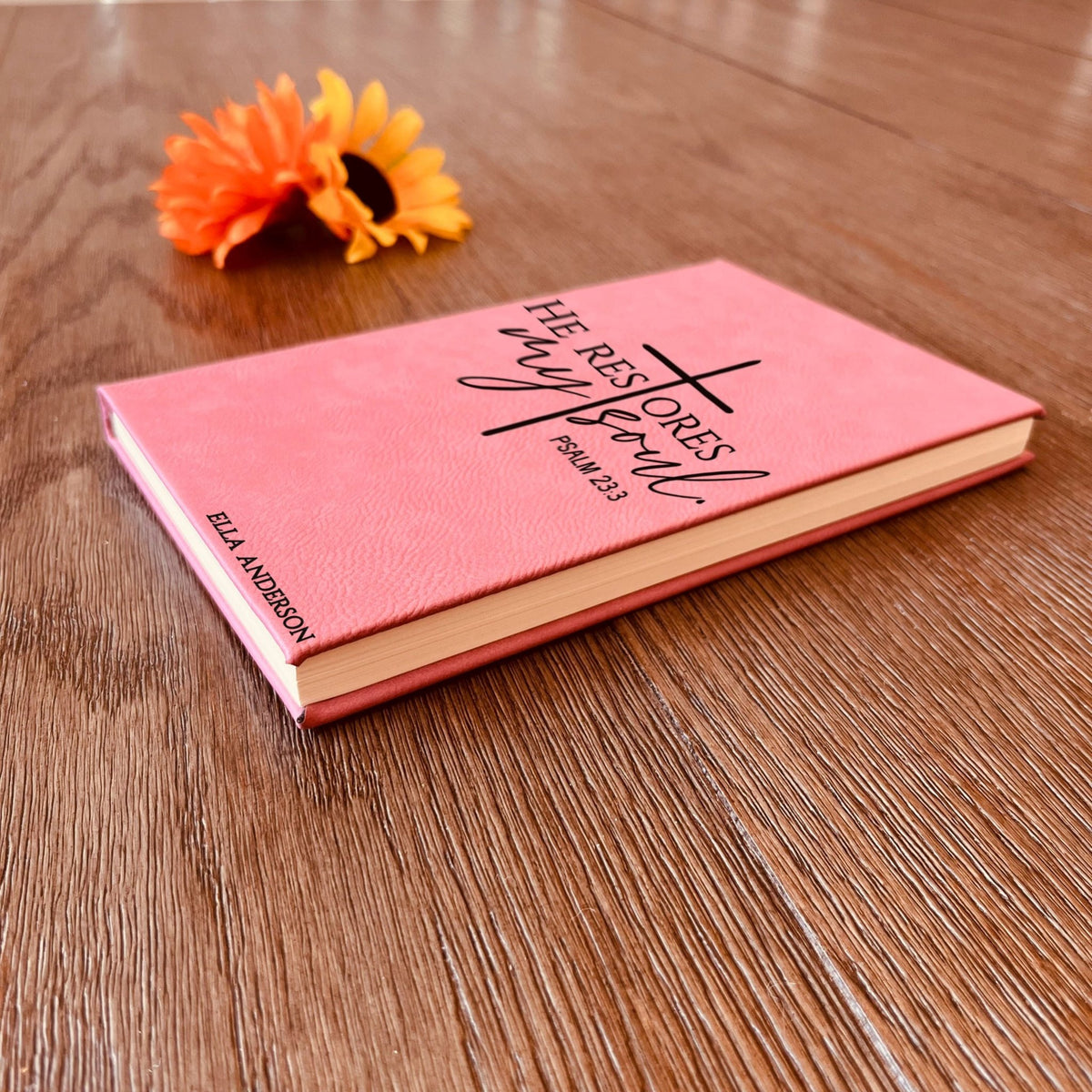 Personalized Christian Prayer Journal for Men & Women, Custom Engraved Name, Daily Devotional, Scripture Writing, Gratitude and Faith Gift - Religious Books - Aylev