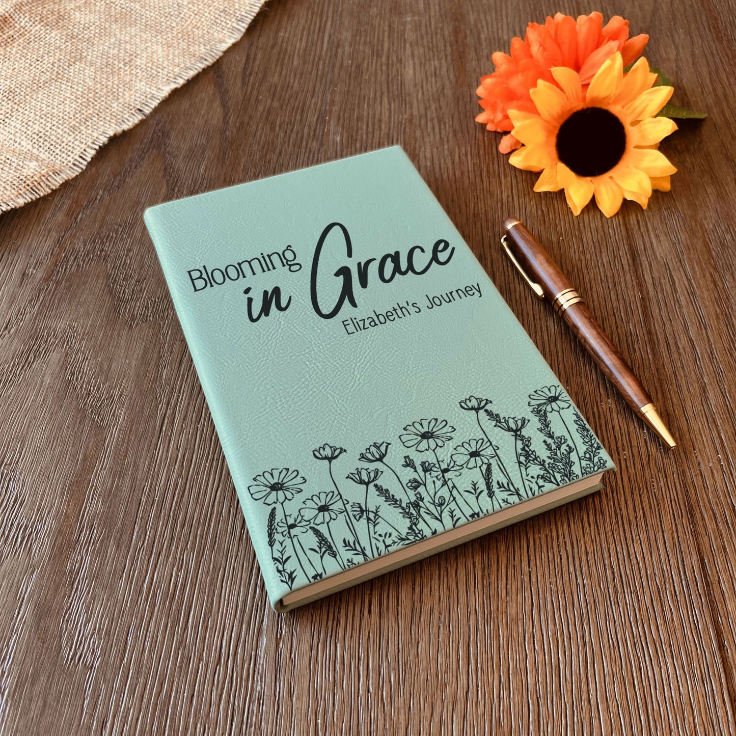 Personalized Christian Prayer Journal for Men & Women, Custom Engraved Name, Daily Devotional, Scripture Writing, Gratitude and Faith Gift