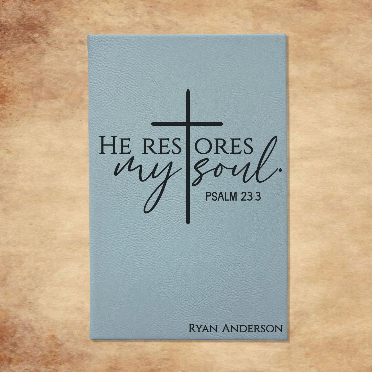 Personalized Christian Prayer Journal for Men & Women, Custom Engraved Name, Daily Devotional, Scripture Writing, Gratitude and Faith Gift