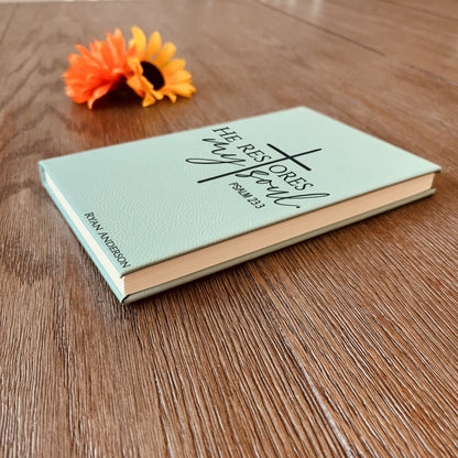 Personalized Christian Prayer Journal for Men & Women, Custom Engraved Name, Daily Devotional, Scripture Writing, Gratitude and Faith Gift - Religious Books - Aylev