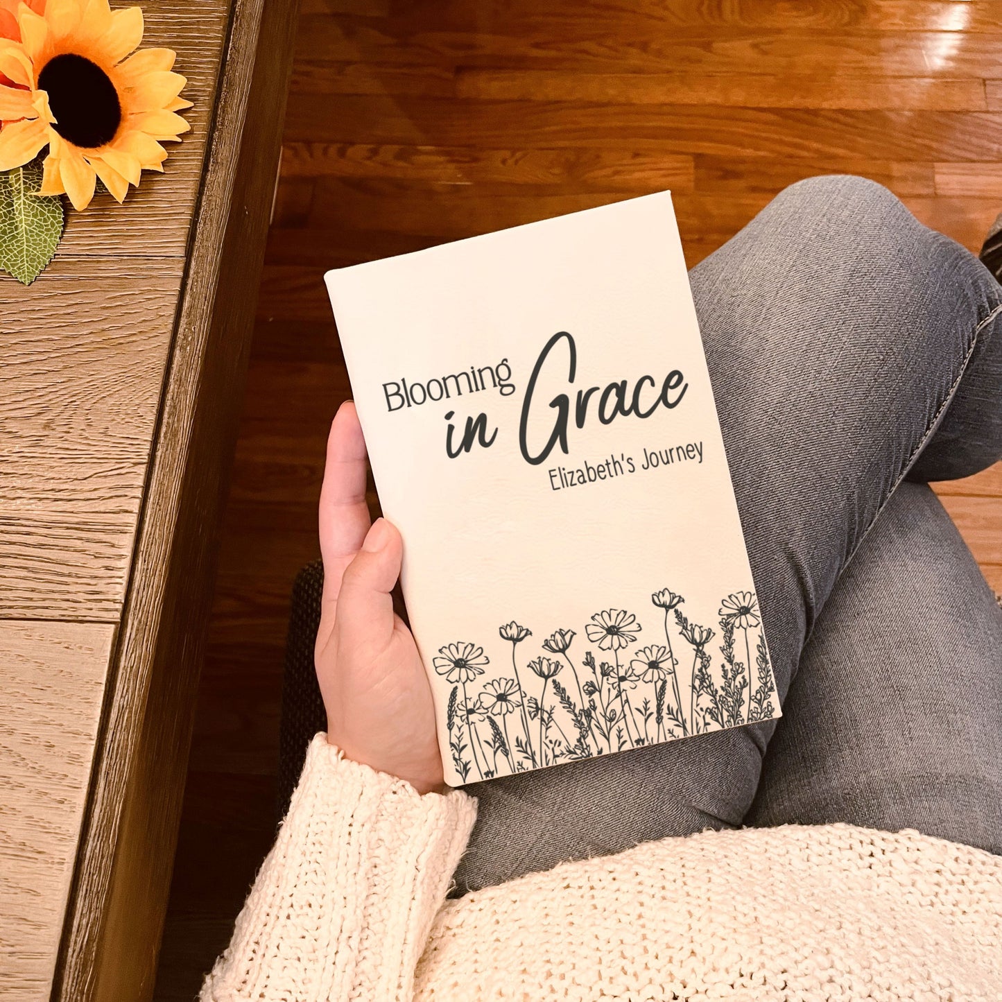 Personalized Christian Prayer Journal for Men & Women, Custom Engraved Name, Daily Devotional, Scripture Writing, Gratitude and Faith Gift