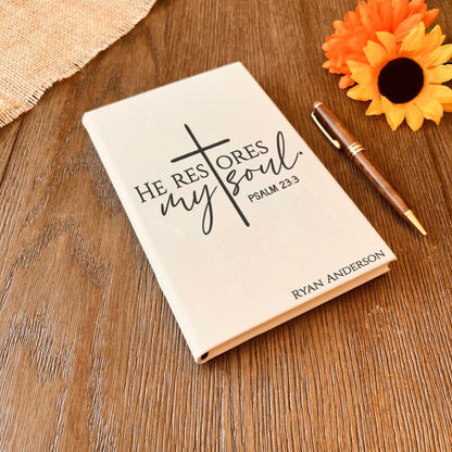 Personalized Christian Prayer Journal for Men & Women, Custom Engraved Name, Daily Devotional, Scripture Writing, Gratitude and Faith Gift - Religious Books - Aylev
