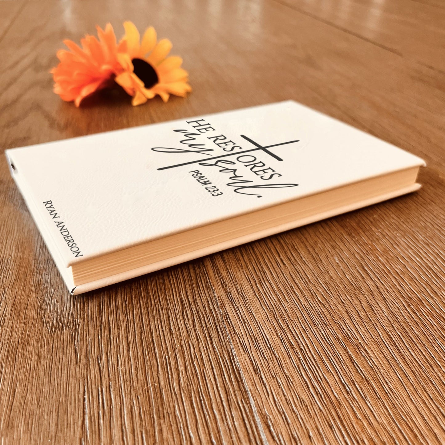 Personalized Christian Prayer Journal for Men & Women, Custom Engraved Name, Daily Devotional, Scripture Writing, Gratitude and Faith Gift