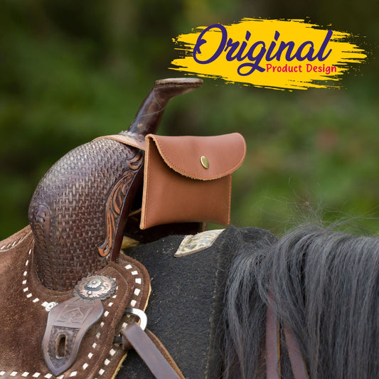 Genuine Leather Horse Saddle Bag, Real Leather Saddle Phone Holder, Horse Tack, Horse Gifts, Horse Gifts For Women Equestrian - Horse Tack Accessories - Aylev