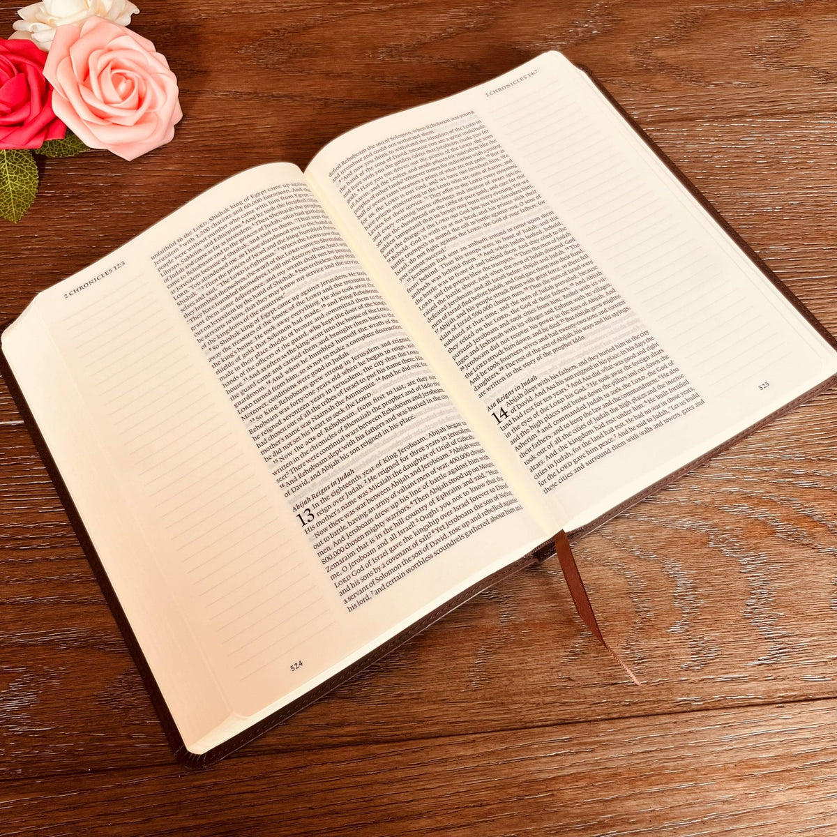 Personalized ESV Single Column Journaling Bible, Custom Engraved Acrostic Name with Verse Reference, He Calls Me Floral Design, Gift for Her - Religious Books - Aylev