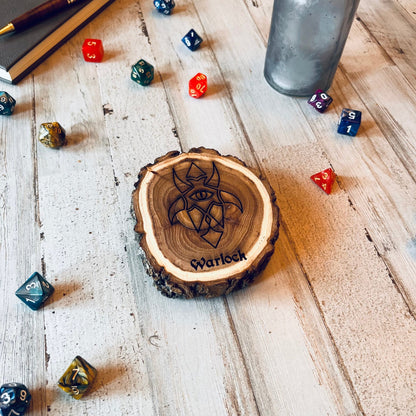 Dungeons and Dragons Real Wood Warlock DnD Coaster, DnD Accessories, DnD Gift for Men, DnD Stuff, D&D Gifts - Apparel & Accessories - Aylev