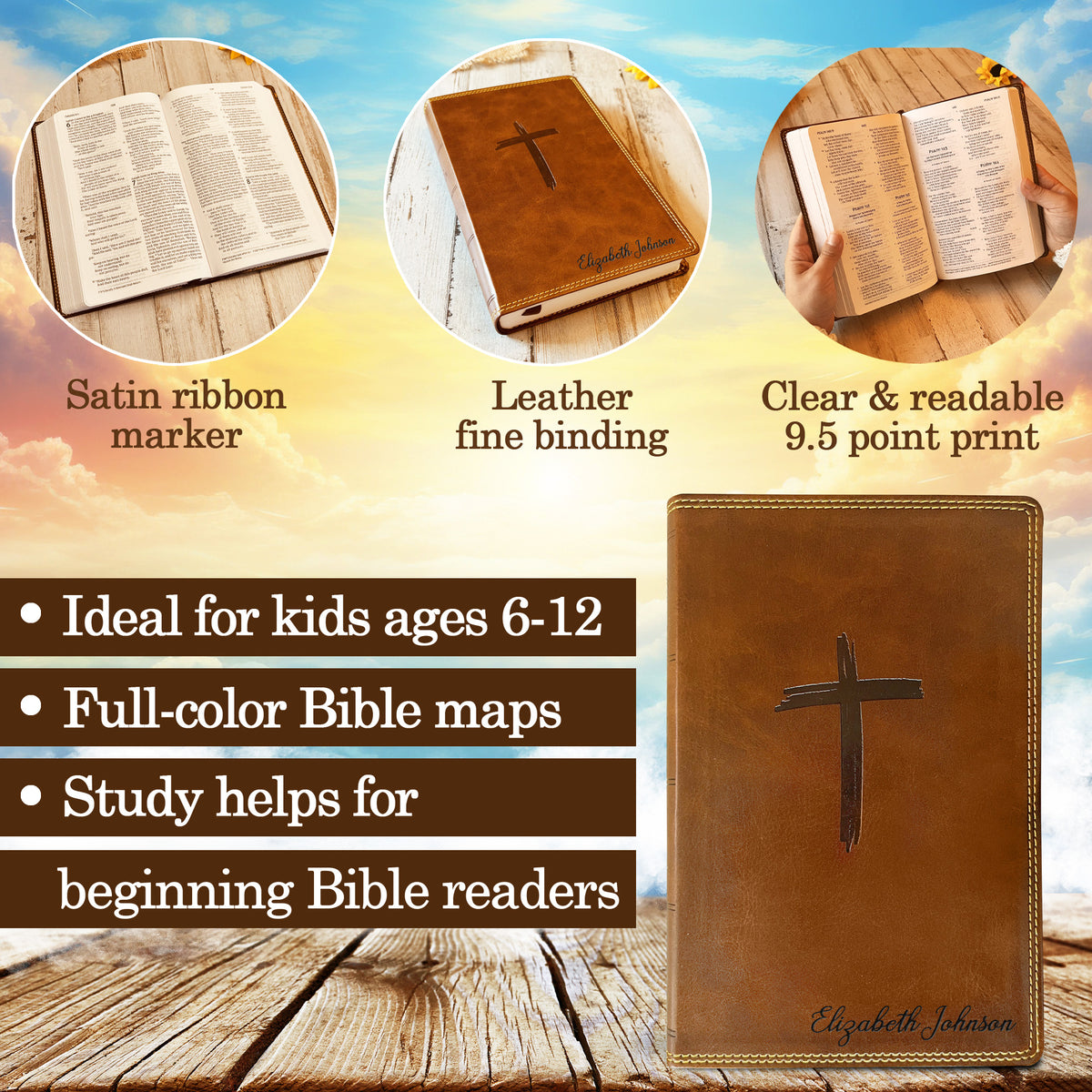 Custom Children's Bible with Name Engraved, NKJV Kids Bible, Custom Bible Name Engraved, New King James Version Bible for kids, Christian - Religious Books - Aylev