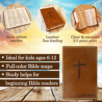 Custom Children's Bible with Name Engraved, NKJV Kids Bible, Custom Bible Name Engraved, New King James Version Bible for kids, Christian - Religious Books - Aylev