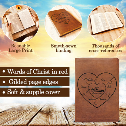 Personalized Family Bible, Custom NLT Reference Family Bible, Engraved Bible, Wedding Bible, Christian Gifts, Family Bible for Wedding - Religious Books - Aylev