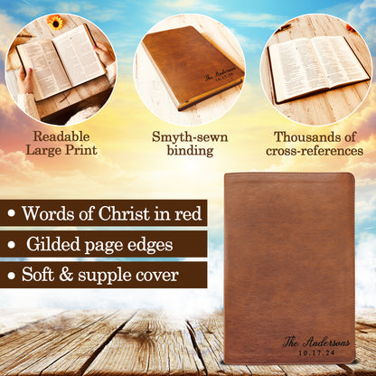 Personalized Family Bible, Custom NLT Reference Family Bible, Engraved Bible, Wedding Bible, Christian Gifts, Family Bible for Wedding - Religious Books - Aylev