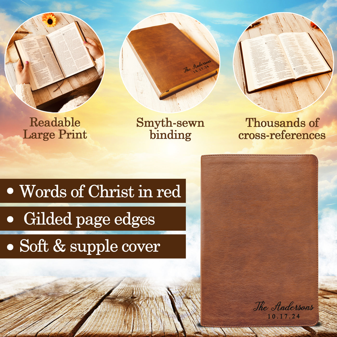 Personalized Family Bible, Custom NLT Reference Family Bible, Engraved Bible, Wedding Bible, Christian Gifts, Family Bible for Wedding