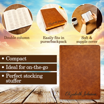 Custom ESV Bible with Name Engraved, Compact Bible, Custom Bible Name Engraved, English Standard Version, Christian Gifts Baptism Gifts - Religious Books - Aylev