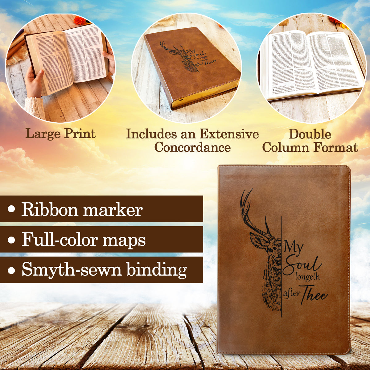 Personalized ESV Bible: Create Your Own Custom Engraved Design with a Designer, Large Print Double-Column Format English Standard Holy Bible - Religious Books - Aylev