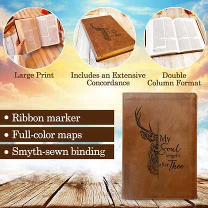 Personalized ESV Bible: Create Your Own Custom Engraved Design with a Designer, Large Print Double-Column Format English Standard Holy Bible - Religious Books - Aylev