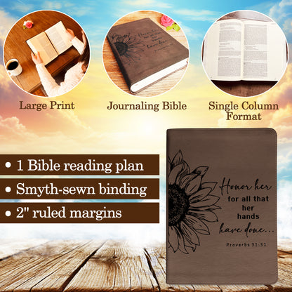 Custom ESV Bible, ESV Journaling Bible, Custom Engraved English Standard Version, Christian Gifts, Baptism Gifts, ESV Bible Women - Religious Books - Aylev