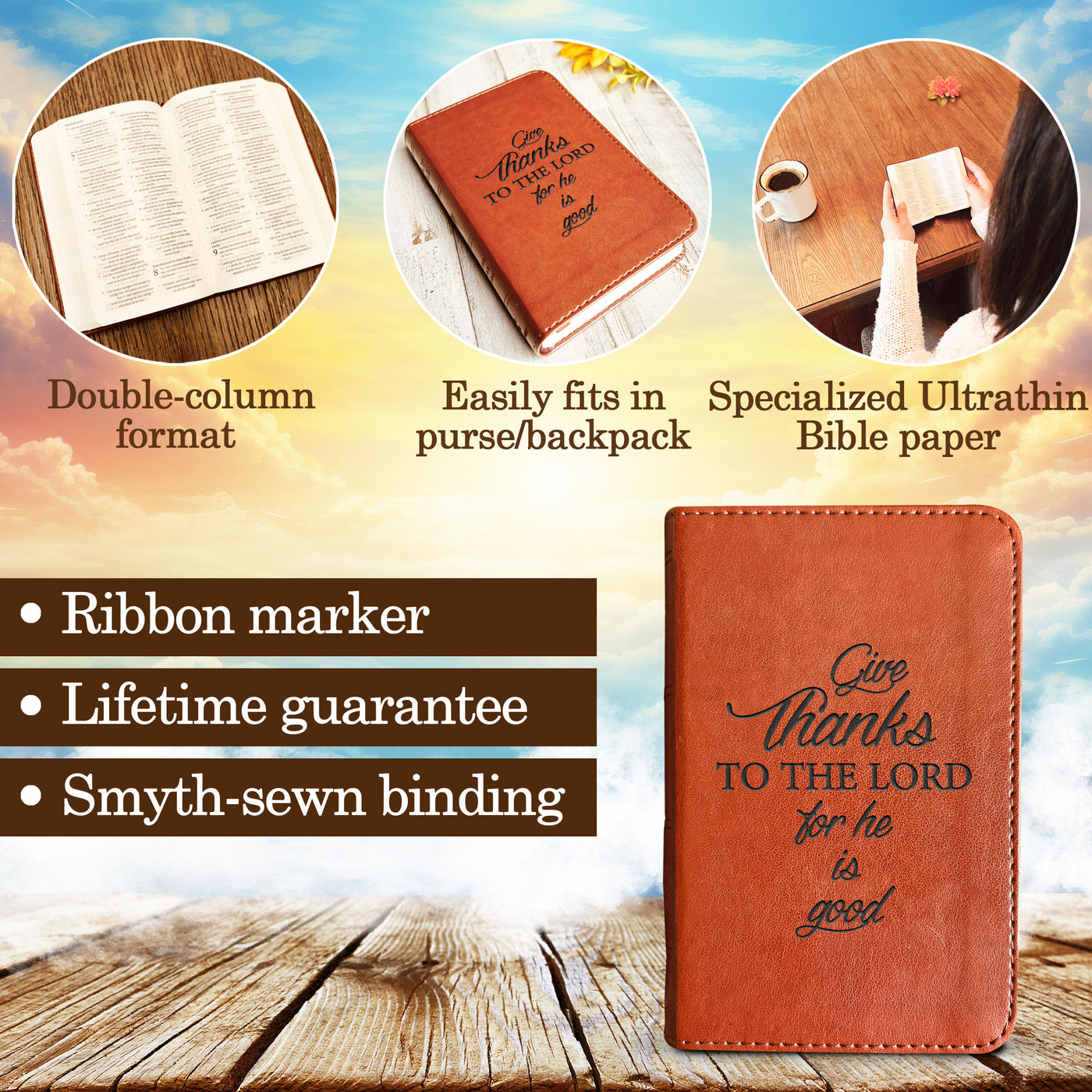 Personalized ESV Pocket Bible | Small Bible | Custom Bible Engraved English Standard Version Christian Gifts Compact Bible Baptism Gifts