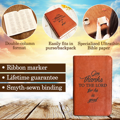 Personalized ESV Pocket Bible | Small Bible | Custom Bible Engraved English Standard Version Christian Gifts Compact Bible Baptism Gifts