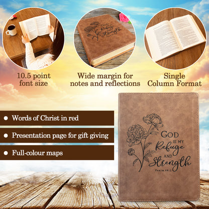 Personalized KJV Bible: Create Your Own Custom Engraved Design with a Designer, Large Print Red Letter Wide - Margin King James Holy Bible - Religious Books - Aylev