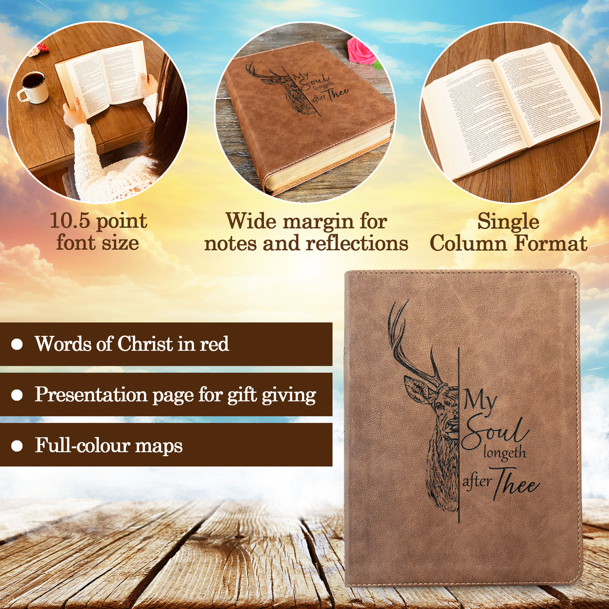 Personalized KJV Bible: Create Your Own Custom Engraved Design with a Designer, Large Print Red Letter Wide - Margin King James Holy Bible - Religious Books - Aylev