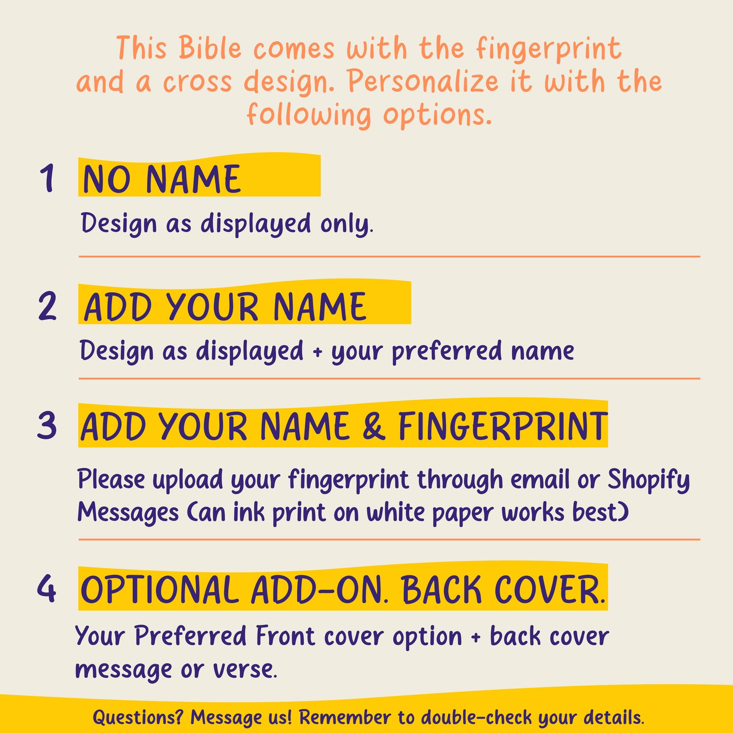 Personalized NKJV Bible, Custom Fingerprint & Cross Design with Name Engraved, Wide-Margin Bible, Gifts for Baptism, Wedding, Confirmation - Aylev