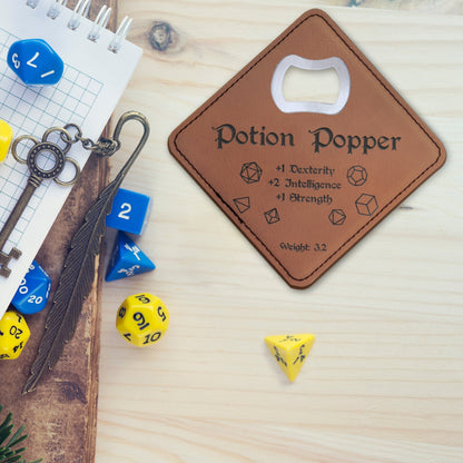Dungeons and Dragons Potion Popper, DnD Coaster Bottle Opener, DnD Gift for Men, Dungeon Master Gift, DnD Stuff, D&D Gifts - Apparel & Accessories - Aylev
